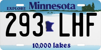 MN license plate 293LHF