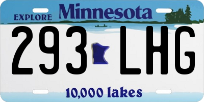 MN license plate 293LHG
