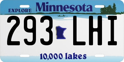 MN license plate 293LHI