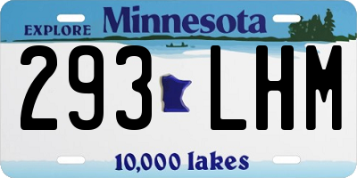 MN license plate 293LHM
