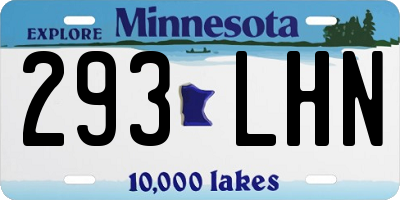 MN license plate 293LHN