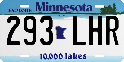 MN license plate 293LHR