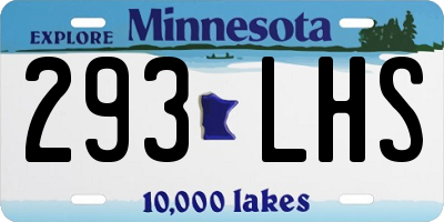 MN license plate 293LHS