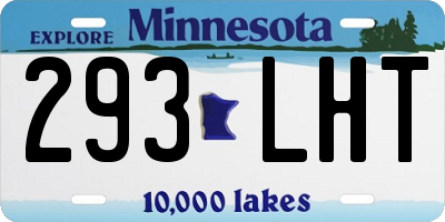 MN license plate 293LHT