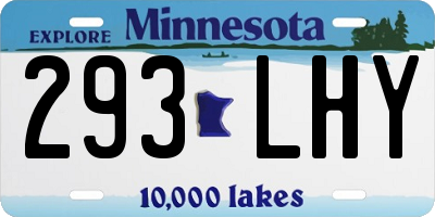 MN license plate 293LHY