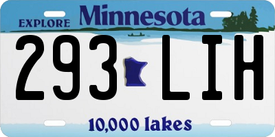 MN license plate 293LIH
