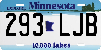 MN license plate 293LJB