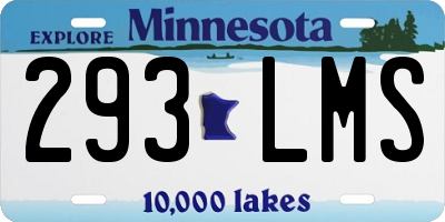 MN license plate 293LMS