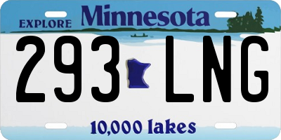 MN license plate 293LNG