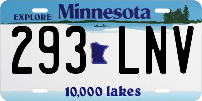 MN license plate 293LNV