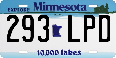 MN license plate 293LPD