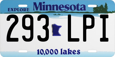 MN license plate 293LPI