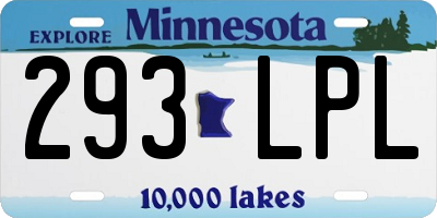 MN license plate 293LPL