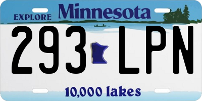 MN license plate 293LPN