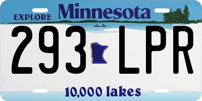 MN license plate 293LPR