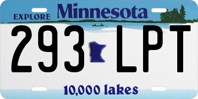 MN license plate 293LPT