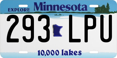 MN license plate 293LPU