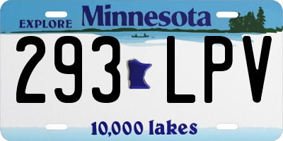 MN license plate 293LPV