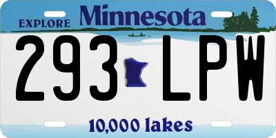 MN license plate 293LPW
