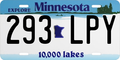 MN license plate 293LPY