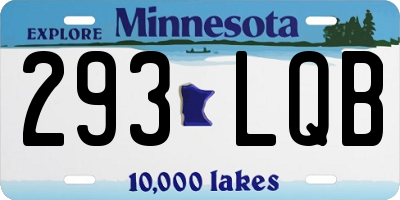 MN license plate 293LQB