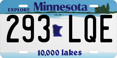 MN license plate 293LQE
