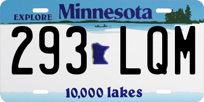 MN license plate 293LQM