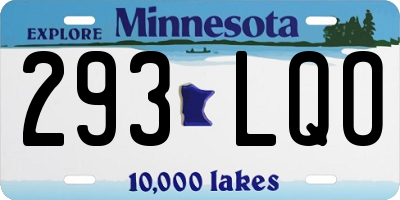 MN license plate 293LQO