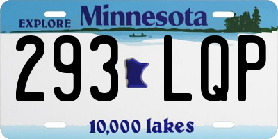 MN license plate 293LQP