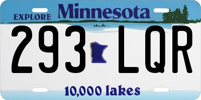 MN license plate 293LQR