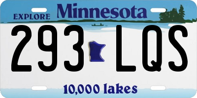 MN license plate 293LQS