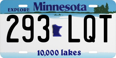 MN license plate 293LQT