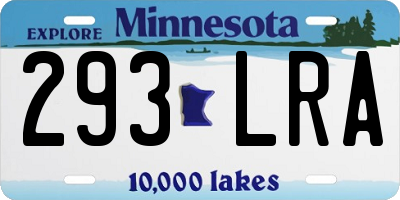 MN license plate 293LRA