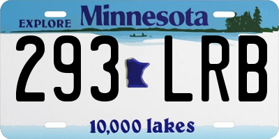 MN license plate 293LRB