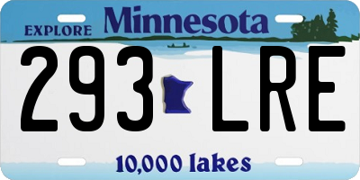 MN license plate 293LRE