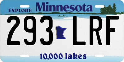 MN license plate 293LRF