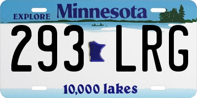 MN license plate 293LRG