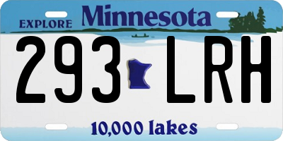 MN license plate 293LRH