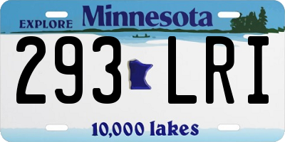 MN license plate 293LRI