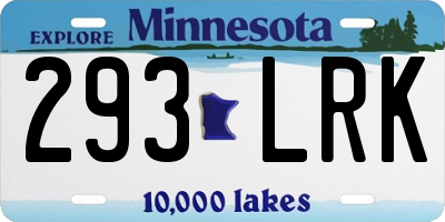 MN license plate 293LRK