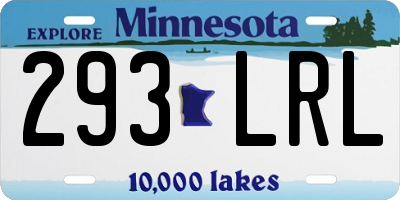 MN license plate 293LRL