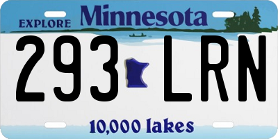 MN license plate 293LRN