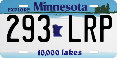 MN license plate 293LRP