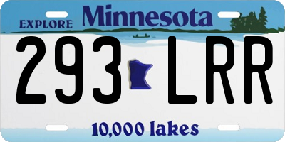 MN license plate 293LRR