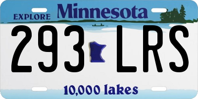 MN license plate 293LRS