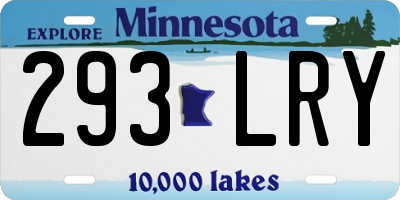 MN license plate 293LRY