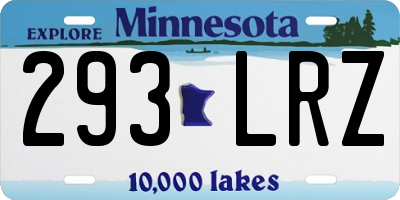 MN license plate 293LRZ