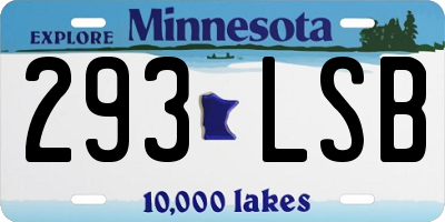MN license plate 293LSB