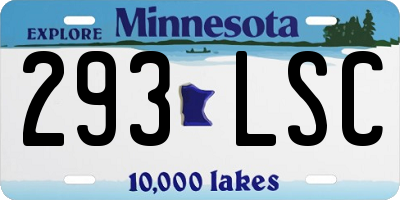 MN license plate 293LSC