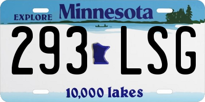 MN license plate 293LSG